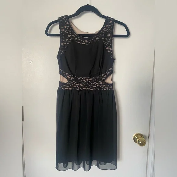 Sweet Storm | Dresses | Sweet Storm Black Lace Dress With Side Cutouts Size  L | Poshmark